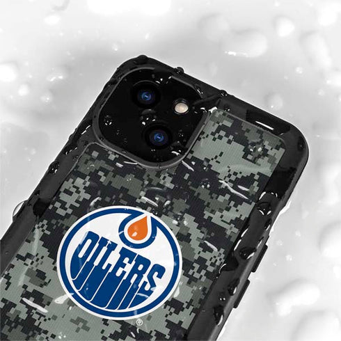 NHL Edmonton Oilers Camo iPhone 15 Plus Waterproof Case